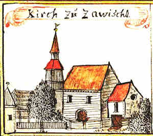 Kirch zu Zawischt - Koci, widok oglny